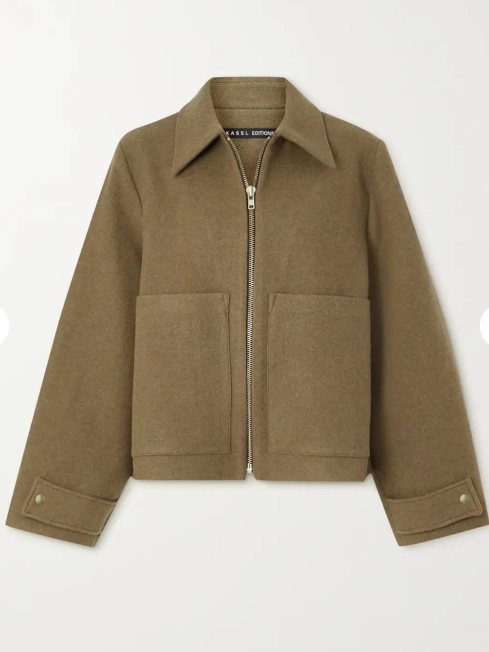 Kassl Editions Women’s Zip-Front wool Shirt Jacket